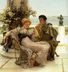 Lawrence Alma-Tadema depiction of courtship and a marriage proposal Lawrence Alma-Tadema Courtship - The Proposal.jpg