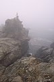 A foggy day on the rocky coast