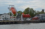 Livräddningsbåtar för utbildning i Tullhamnen i Kalmar hamn