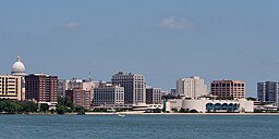 Madison, sedd från Lake Monona