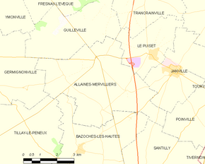 Poziția localității Allaines-Mervilliers