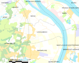 Mapa obce Ludon-Médoc