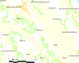 Mapa obce Méracq
