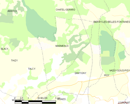 Mapa obce Marmeaux