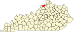 State map highlighting 卡洛尔 County