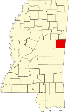 Localisation de Comté de Noxubee(Noxubee County)