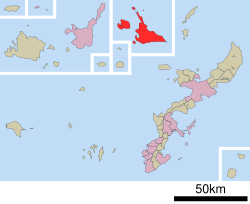 Miyakojiman sijainti Okinawan prefektuurissa