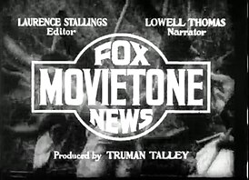 Титульная карточка из кинохроники Fox Movietone News