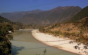 Vista sobre el Trishuli cerca de Siurenitar (distrito de Gorkha)