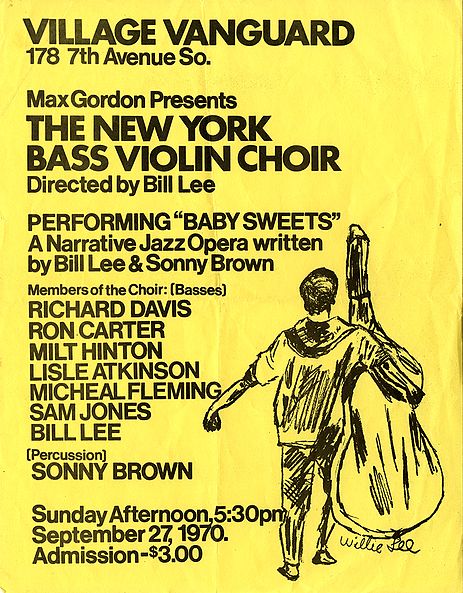 Ad for 1970 performance of the New York Bass Violin Choir, from the Milton J. and Mona C. Hinton Collection, Oberlin Conservatory Library special collections