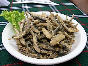 Fried sprat.