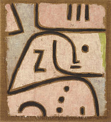 An abstract painting of a person by Paul Klee. The concept of a person can be very challenging to define. Paul Klee WI (In Memoriam) 1938.jpg