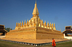 Pha That Luang, the great stupa at the capital...