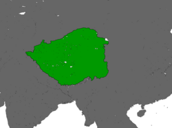 约1358年的帕木竹巴疆域