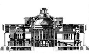 Aix-en-Provence, Projet de palais de justice – Vue en coupe.