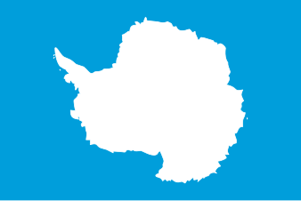 Vlag van Antarctica (niet officieel, ontwerp van Graham Bartram)