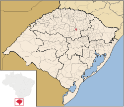 Localização de Tio Hugo no Rio Grande do Sul