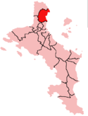 Location within Mahé island, Seychelles
