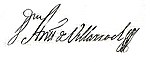 Signature de Antonio de Villarroel