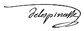 signature d'Abel de Lespinasse