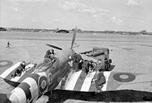 Early Tempest Mk. V of 3 Sqn. being refuelled and re-armed by ground crew at Newchurch, Kent, June 1944. Tempest-V-2TAF.jpg