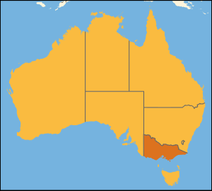 English: Location of Victoria on Australia.