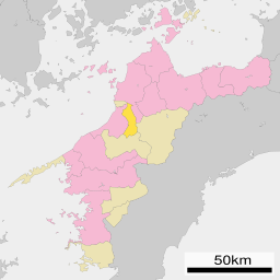 Tobes läge i Ehime prefektur Städer:      Signifikanta städer      Övriga städer Landskommuner:      Köpingar      Byar