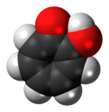 Space-filling model of tropolone