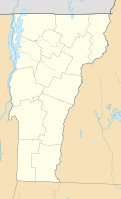 Lagekarte von Vermont in den USA