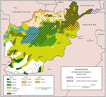 English: US Army map of Afghanistan -- circa 2...