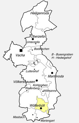 Kaart van Wölferbütt