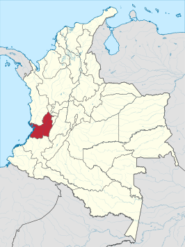 Kaart van Valle del Cauca