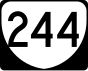 State Route 244 marker