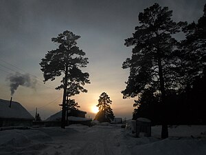 Закат на Лесной улице