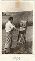 1939 - il pittore Giuseppe Testi all'opera dal vero