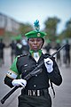Під час військової церемонії нагородження, учасниця військового контингенту із Нігерії
