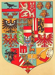 Dalmatinski i istarski grb na grbu austrijskog dijela Austro-Ugarske (1867.-1918.)