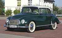 Early 1960 Auto Union 1000S Coupé with rear view mirror mounted on the roof