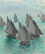 "Bateaux de pêche, temps calme" (1868) de Claude Monet (W 124)