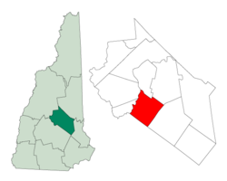 Location in Belknap County, نیو ہیمپشائر