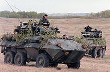 A pair of Canadian Army AVGP Cougars during RENDEZVOUS '83, a NATO exercise in 1983. Acquired in the late-1970s, the AVGP Cougar was primarily used for reconnaissance. Canadian AVGPs.jpg