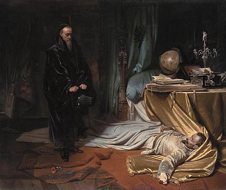 Carl Theodor von Piloty - Seni at the Dead Body of Wallenstein - WGA17765