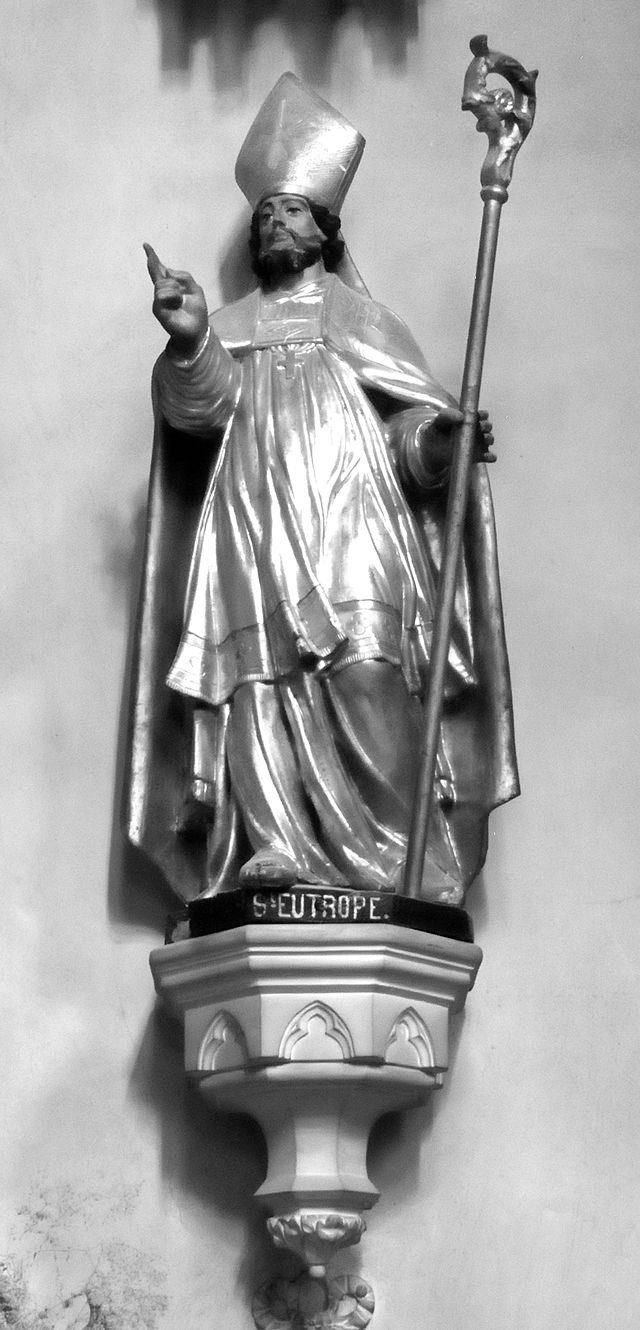 Statue av Eutropius i &#201;glise Saint-Eutrope i Clermont-Ferrand