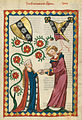 Schleppenkleid und -mantel im Codex Manesse