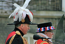 General Sir Richard Dannatt, dressed in the formal attire of the Constable of the Tower, speaking at the Ceremony of the Constable's Dues, June 2010 Constable Dannatt.jpg