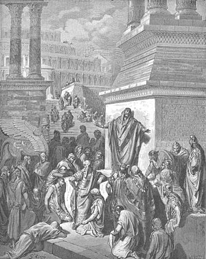 Jonah preaching to the Ninevites, by Gustave Doré.