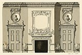 Стена павильона. 1815–1822. Перо, кисть, чёрная акварель