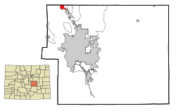 Location in El Paso County and the state of کلرادو