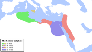 Extent of Shia rule under the Fatimids