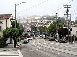 Ulloa Street in West Portal in 2017